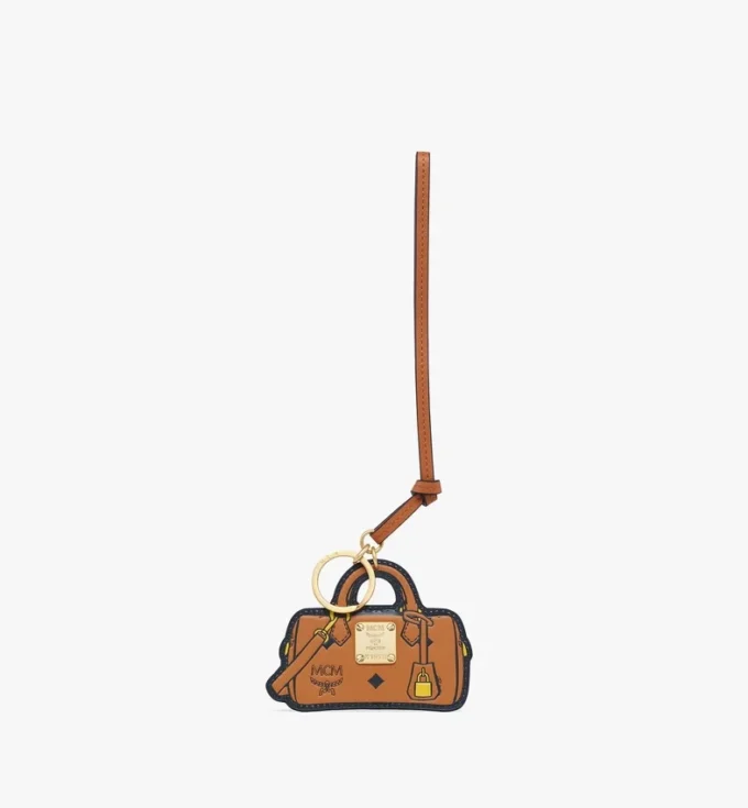 2D Ella Boston Taschenanhänger aus Leder mit Monogramm-Print 2D Ella Boston Taschenanhänger aus Leder mit Monogramm-Print