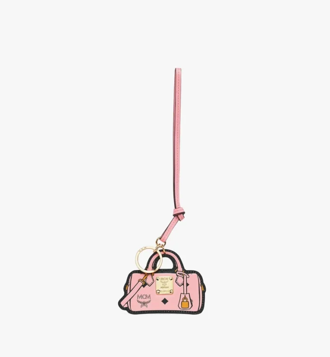 2D Ella Boston Taschenanhänger aus Leder mit Monogramm-Print 2D Ella Boston Taschenanhänger aus Leder mit Monogramm-Print