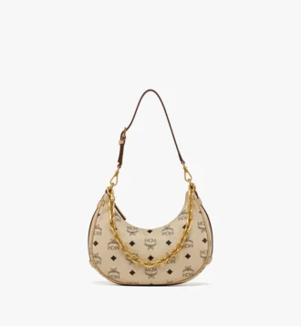 Aren Crescent Hobo-Tasche aus Visetos