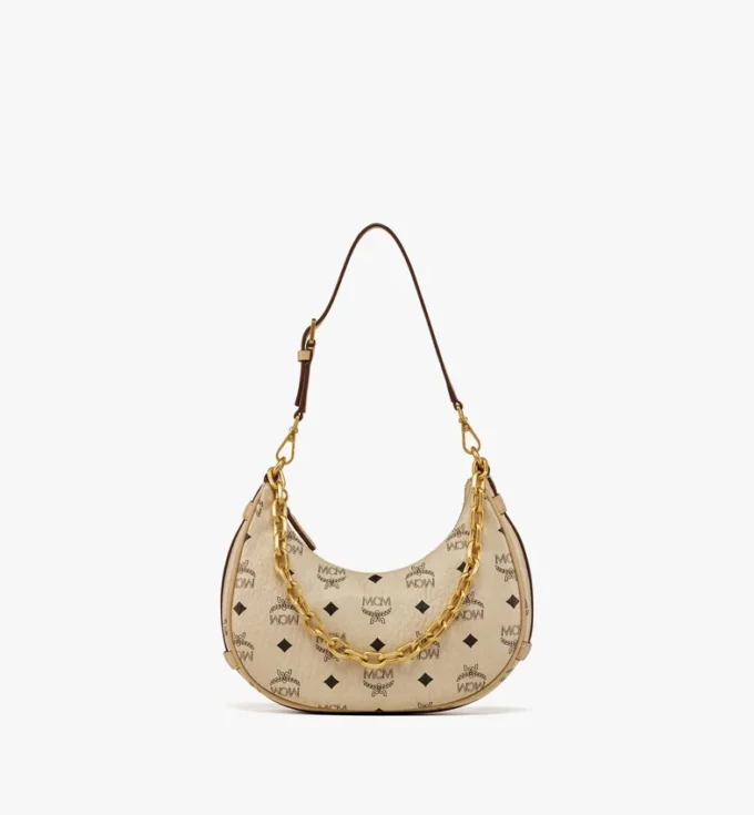 Aren Crescent Hobo-Tasche aus Visetos Aren Crescent Hobo-Tasche aus Visetos