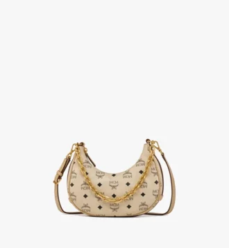 Aren Crescent Hobo-Tasche aus Visetos