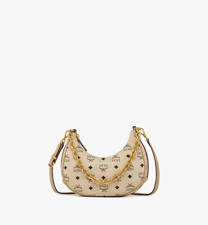 Aren Crescent Hobo-Tasche aus Visetos Aren Crescent Hobo-Tasche aus Visetos