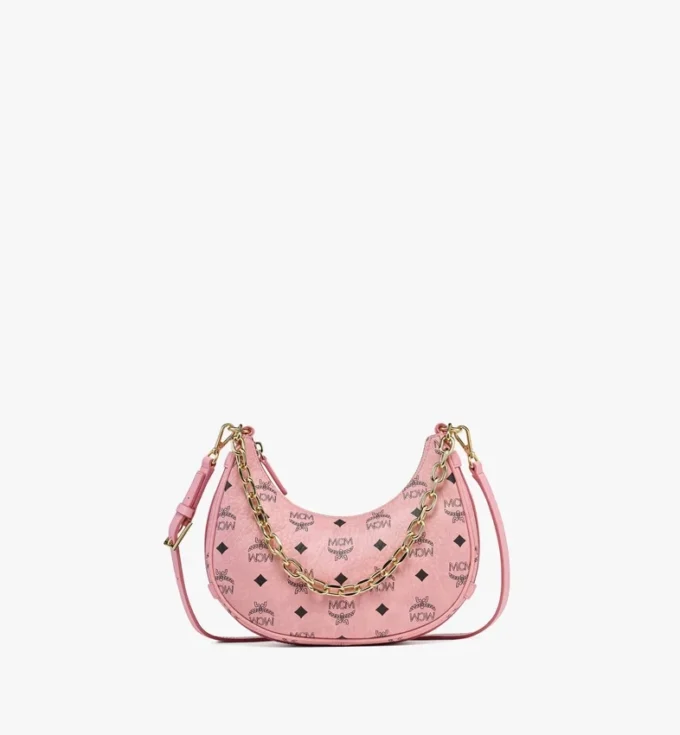 Aren Crescent Hobo-Tasche aus Visetos Aren Crescent Hobo-Tasche aus Visetos