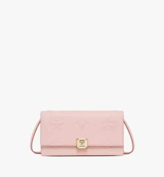 Aren Kettenbrieftasche aus geprägtem Monogram-Leder