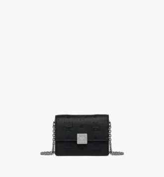 Aren Kettenbrieftasche aus geprägtem Monogram-Leder