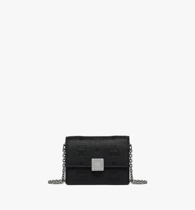 Aren Kettenbrieftasche aus geprägtem Monogram-Leder Aren Kettenbrieftasche aus geprägtem Monogram-Leder