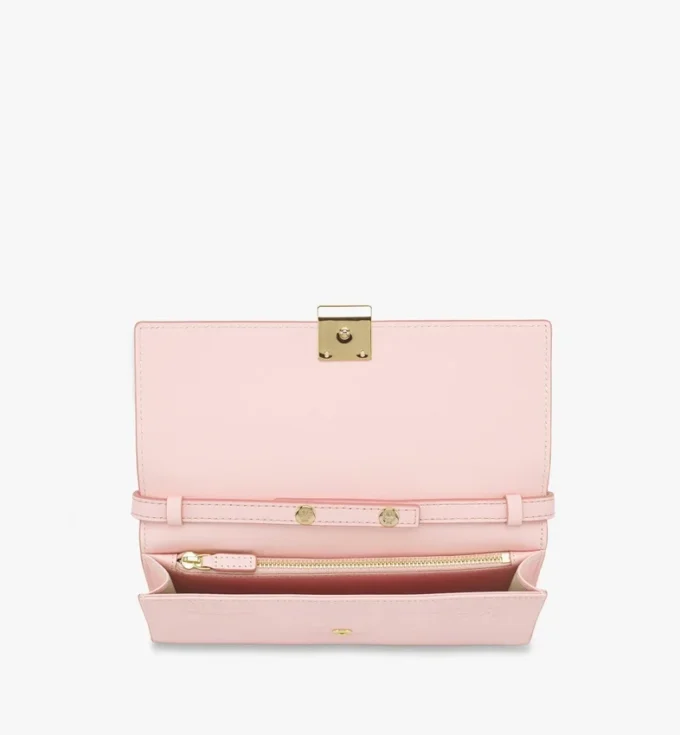 Aren Kettenbrieftasche aus geprägtem Monogram-Leder