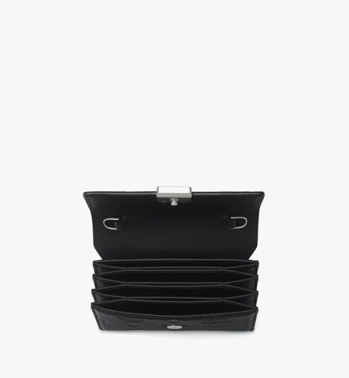 Aren Kettenbrieftasche aus geprägtem Monogram-Leder Aren Kettenbrieftasche aus geprägtem Monogram-Leder
