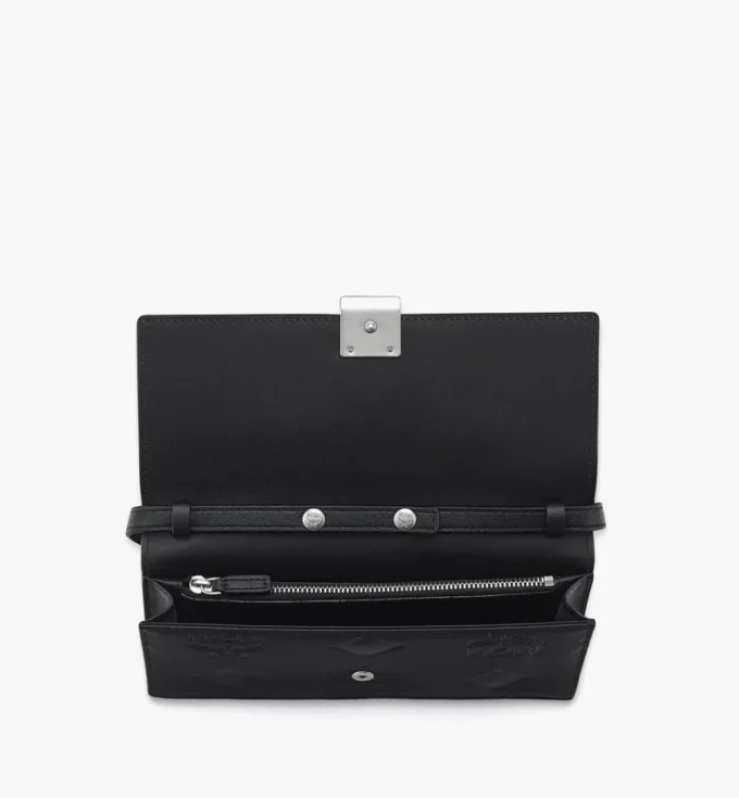 Aren Kettenbrieftasche aus geprägtem Monogram-Leder Aren Kettenbrieftasche aus geprägtem Monogram-Leder