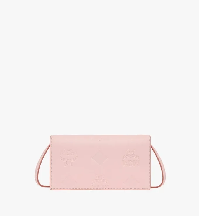 Aren Kettenbrieftasche aus geprägtem Monogram-Leder