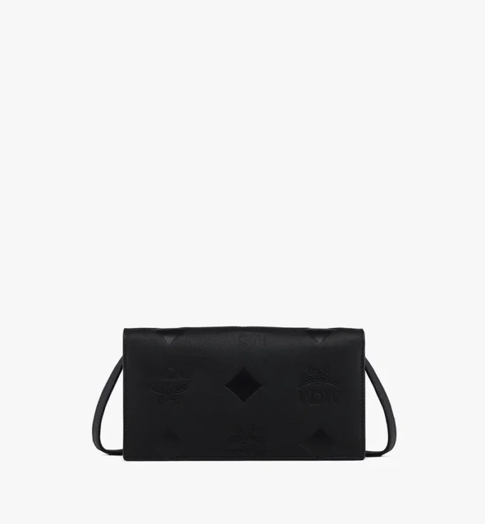 Aren Kettenbrieftasche aus geprägtem Monogram-Leder Aren Kettenbrieftasche aus geprägtem Monogram-Leder