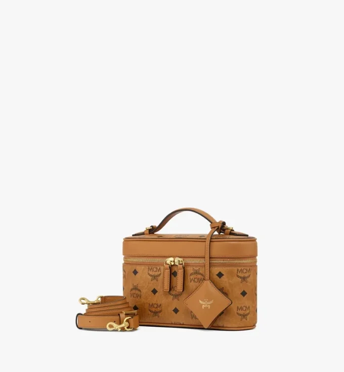 Aren Kosmetiktasche aus Visetos-Ledermix