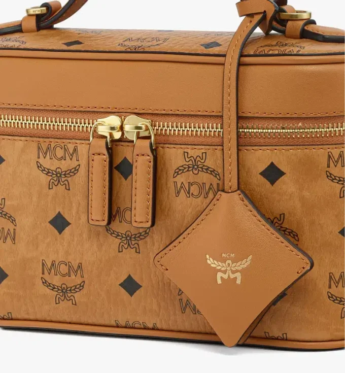 Aren Kosmetiktasche aus Visetos-Ledermix
