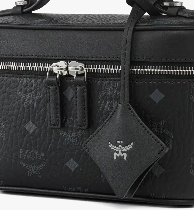 Aren Kosmetiktasche aus Visetos-Ledermix