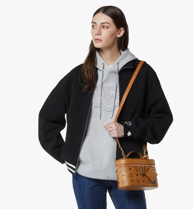 Aren Kosmetiktasche aus Visetos-Ledermix