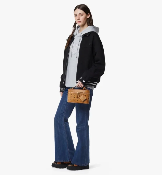 Aren Kosmetiktasche aus Visetos-Ledermix