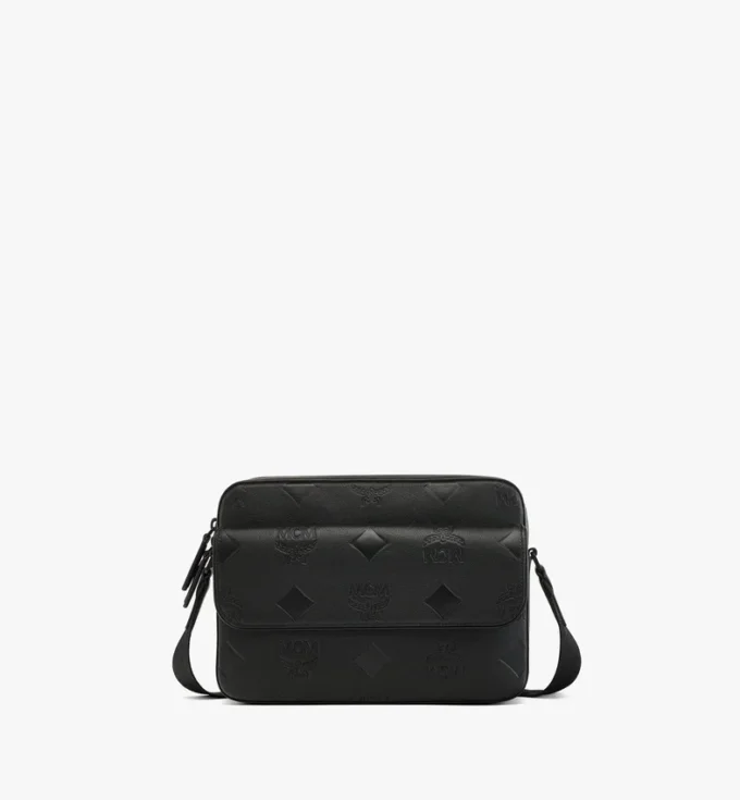 Aren Messenger Bag aus Leder mit Maxi Monogram Aren Messenger Bag aus Leder mit Maxi Monogram