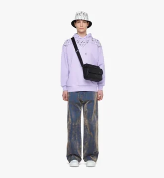 Aren Messenger Bag aus Leder mit Maxi Monogram