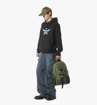 Aren Rucksack aus Econyl® und Leder mit Monogram-Print