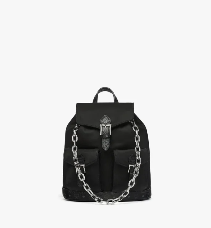 Aren-Rucksack mit Kordelzug aus Econyl® und Leder Aren-Rucksack mit Kordelzug aus Econyl® und Leder