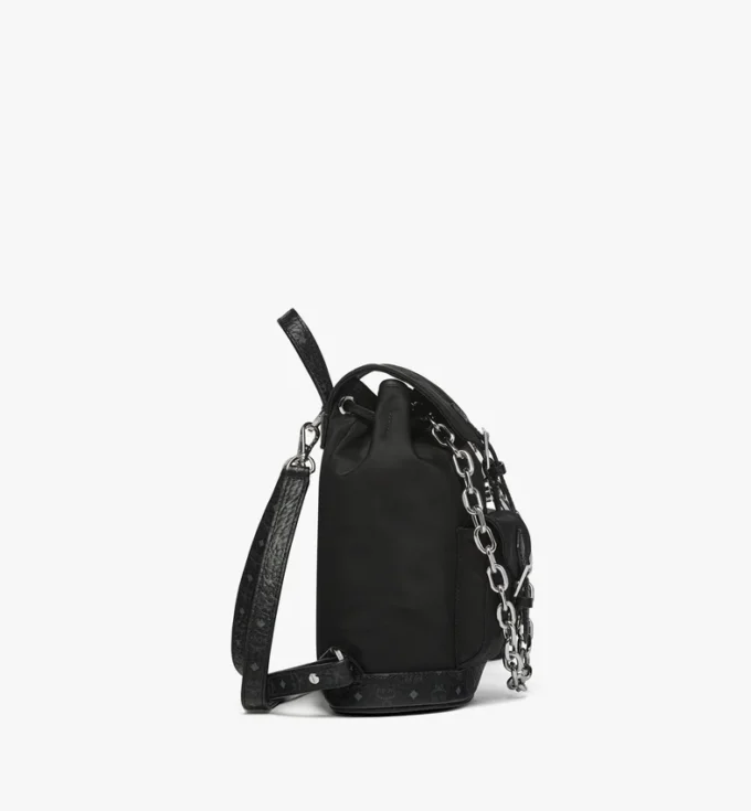 Aren-Rucksack mit Kordelzug aus Econyl® und Leder Aren-Rucksack mit Kordelzug aus Econyl® und Leder