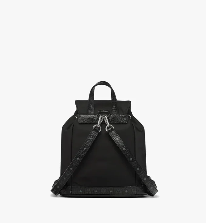Aren-Rucksack mit Kordelzug aus Econyl® und Leder Aren-Rucksack mit Kordelzug aus Econyl® und Leder