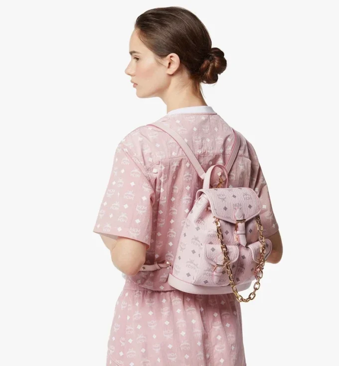 Aren-Rucksack mit Kordelzug aus Visetos Aren-Rucksack mit Kordelzug aus Visetos