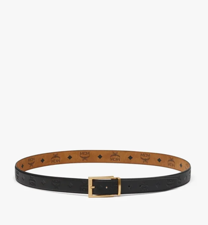 Aren Wende-Gürtel 1,3″ aus geprägtem Monogram-Leder
