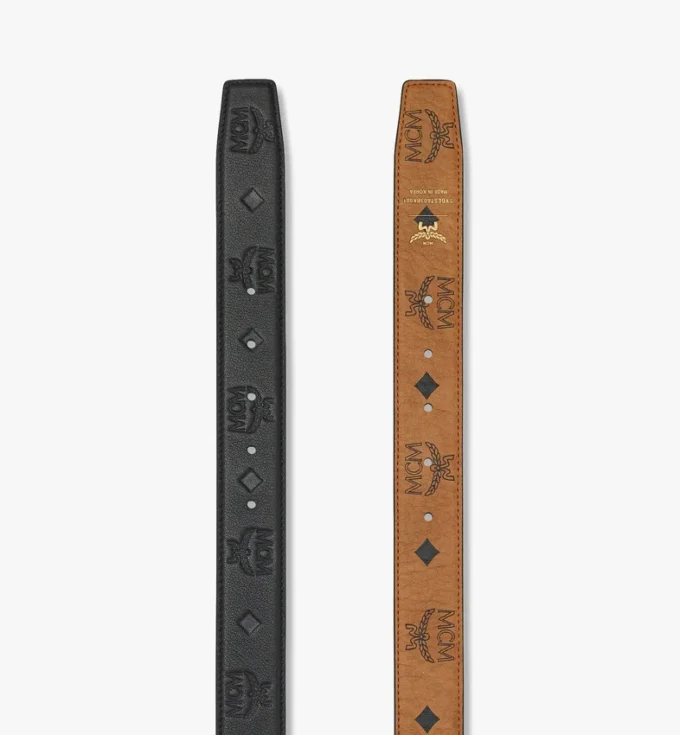 Aren Wende-Gürtel 1,3″ aus geprägtem Monogram-Leder