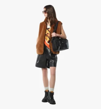 Aren Zip Hobo aus Econyl® und Leder mit Monogramm-Print