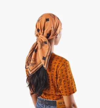 Bandana-Schal mit Monogramm-Print
