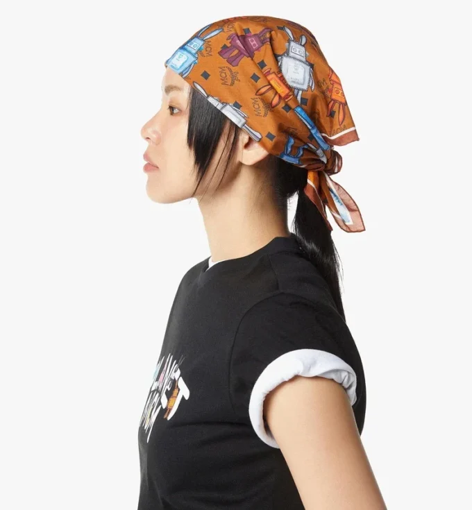 Bandana-Schal mit Rabot-Monogramm-Print Bandana-Schal mit Rabot-Monogramm-Print