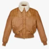Bomberjacke aus Lammfell in Visetos-Leder-Mix Bomberjacke aus Lammfell in Visetos-Leder-Mix