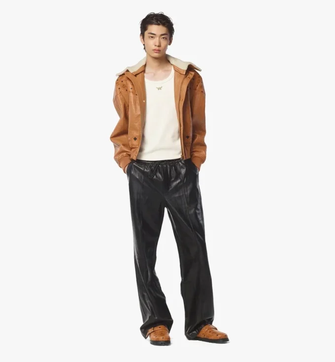 Bomberjacke aus Lammfell in Visetos-Leder-Mix Bomberjacke aus Lammfell in Visetos-Leder-Mix