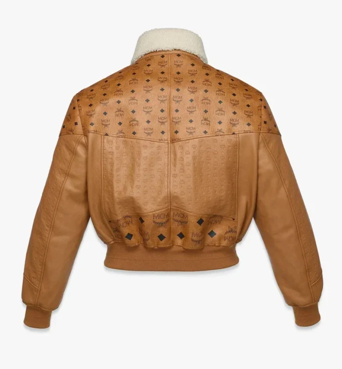 Bomberjacke aus Lammfell in Visetos-Leder-Mix Bomberjacke aus Lammfell in Visetos-Leder-Mix