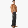 Bomberjacke aus Lammfell in Visetos-Leder-Mix Bomberjacke aus Lammfell in Visetos-Leder-Mix