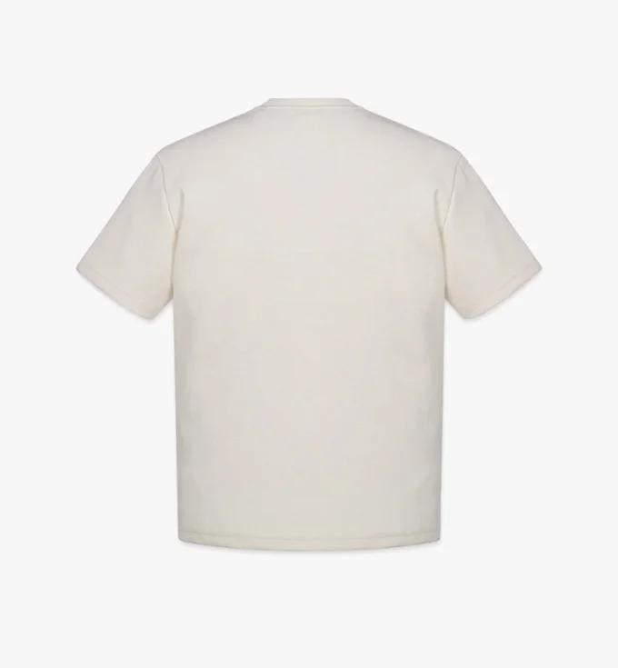 Bouclé-T-Shirt mit Logo-Patch Bouclé-T-Shirt mit Logo-Patch