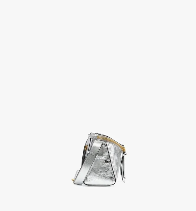 Diamant 3D-Umhängetasche aus metallischem Kalbsleder Diamant 3D-Umhängetasche aus metallischem Kalbsleder
