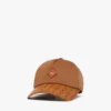 Diamond Cap aus Baumwolle und Leder mit Monogramm-Print Diamond Cap aus Baumwolle und Leder mit Monogramm-Print