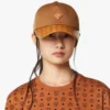 Diamond Cap aus Baumwolle und Leder mit Monogramm-Print Diamond Cap aus Baumwolle und Leder mit Monogramm-Print