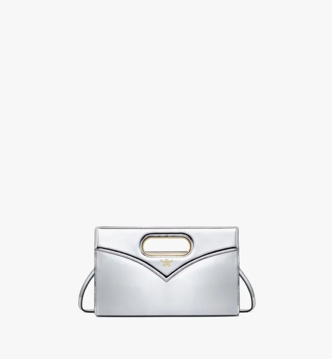 Diamond Tasche aus metallischem Spiegel-Leder