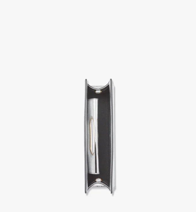 Diamond Tasche aus metallischem Spiegel-Leder