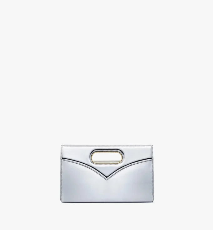 Diamond Tasche aus metallischem Spiegel-Leder