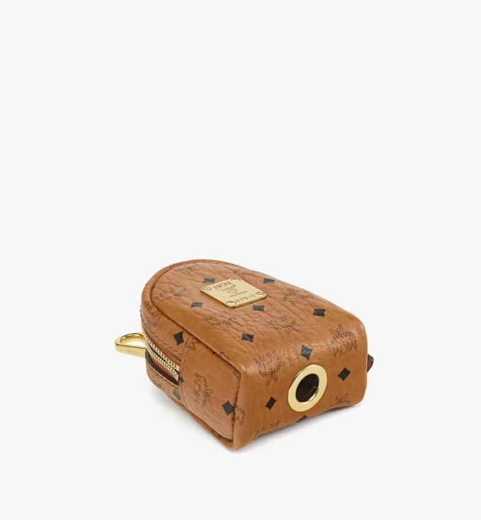 Gassi-Beutelspender mit Handschlaufe aus Leder mit Monogram-Print Gassi-Beutelspender mit Handschlaufe aus Leder mit Monogram-Print