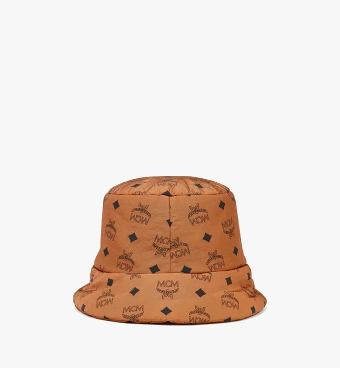 Gepolsterte Bucket Mütze aus Econyl® mit Monogram-Print Gepolsterte Bucket Mütze aus Econyl® mit Monogram-Print
