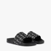 Gummi-Pantoletten mit Monogramm-Print Gummi-Pantoletten mit Monogramm-Print