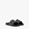 Gummi-Pantoletten mit Monogramm-Print Gummi-Pantoletten mit Monogramm-Print