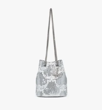 Himmel Beuteltasche aus Monogram-Leder mit Pailletten