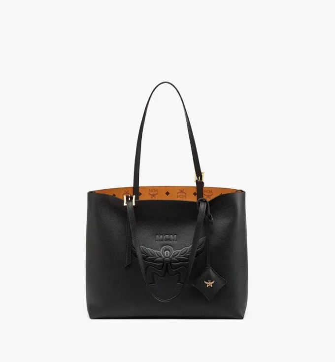 Himmel Shopper aus geprägtem Logo-Leder Himmel Shopper aus geprägtem Logo-Leder