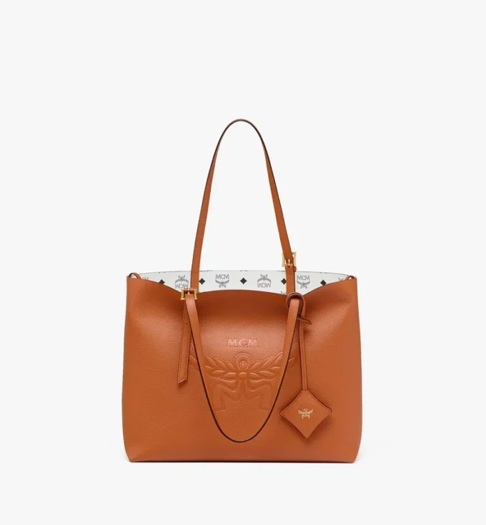 Himmel Shopper aus geprägtem Logo-Leder Himmel Shopper aus geprägtem Logo-Leder